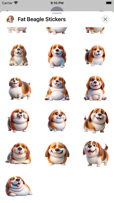 Screenshot 3 of Fat Beagle Stickers App