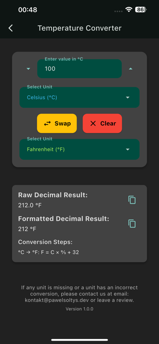 Omega Unit Converter Screenshot 5 of 7