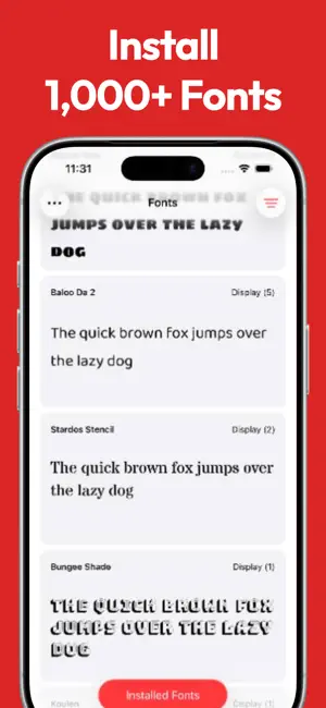 Fontastic - Install Fonts screenshot 1