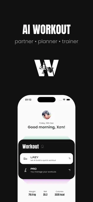 Workouch: AI Workout Planner screenshot 1