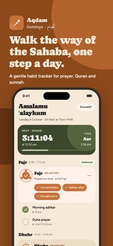 Aqdam: Muslim Habit Tracker screenshot 1