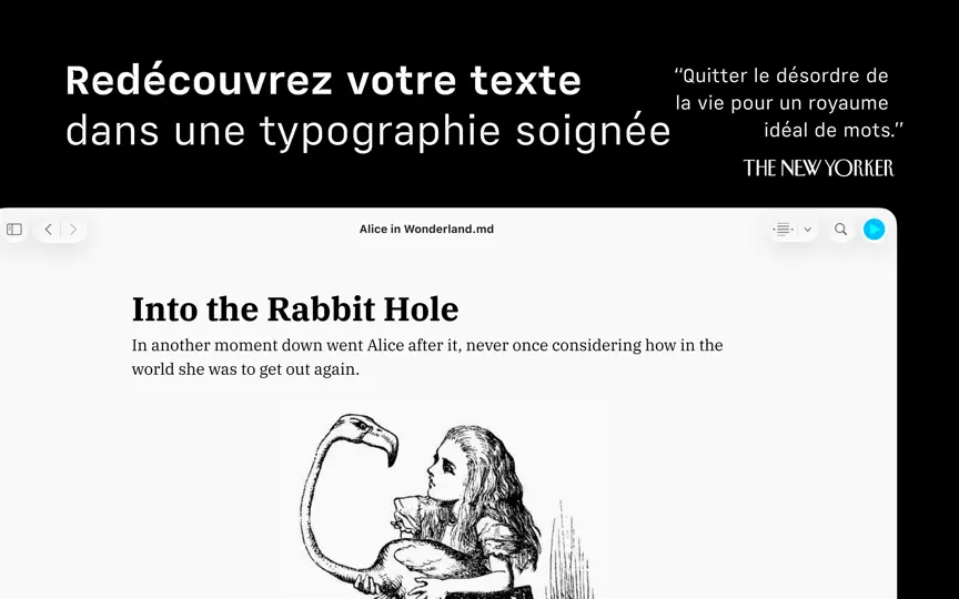 Capture d'écran de IA Writer sur iPhone 10