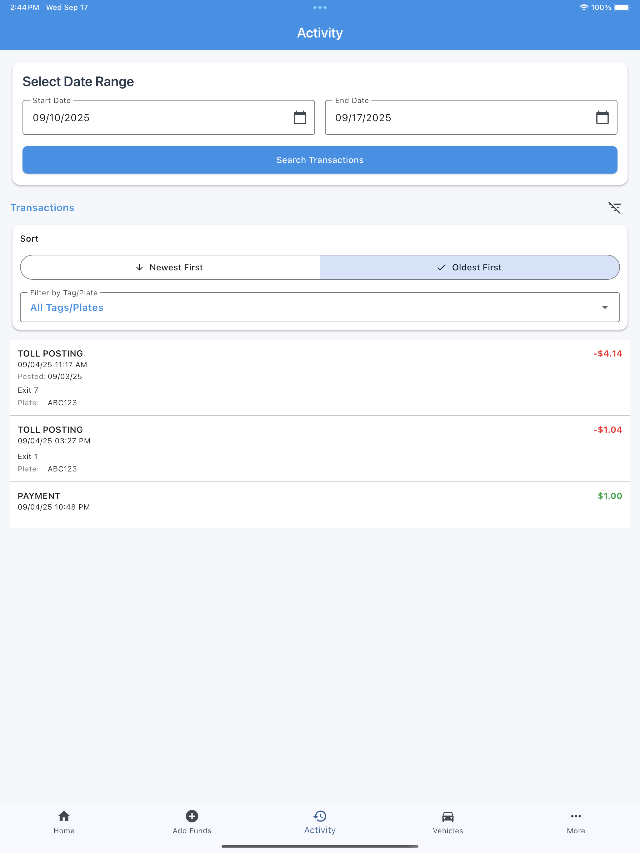 EZ Tolls IN screenshot 6