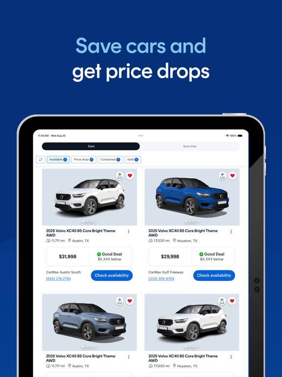 CarGurus: Used & New Cars iPad screenshot 3 - Shopping app