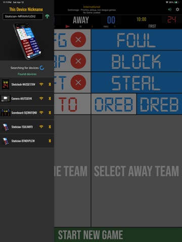 BT Basketball Stats iPad screenshot