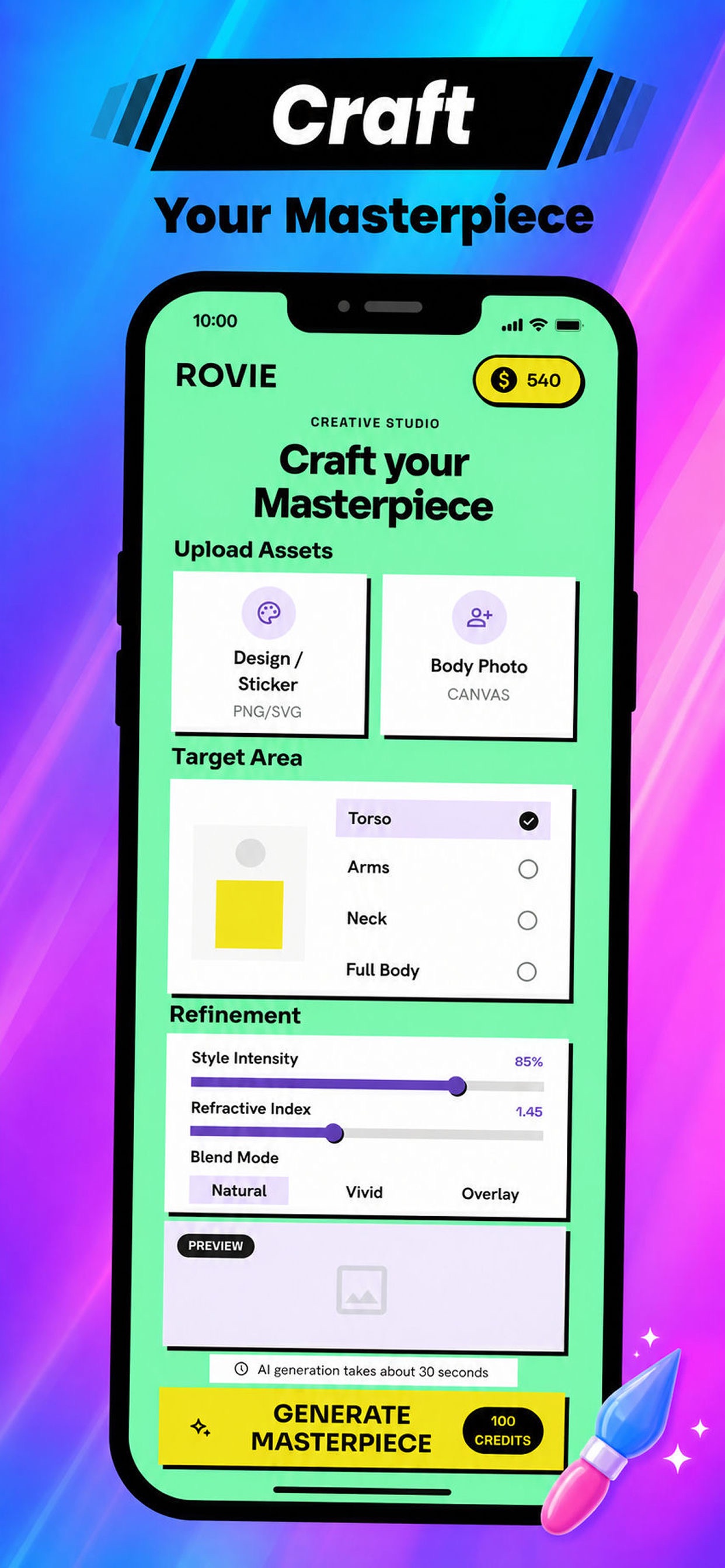 Screenshot 4 of Rovie: Create,Style,Body Art.