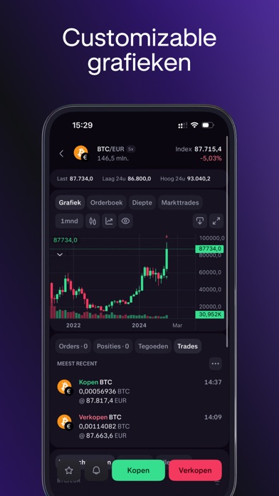 Kraken Pro: Crypto Trading iPhone app afbeelding 5
