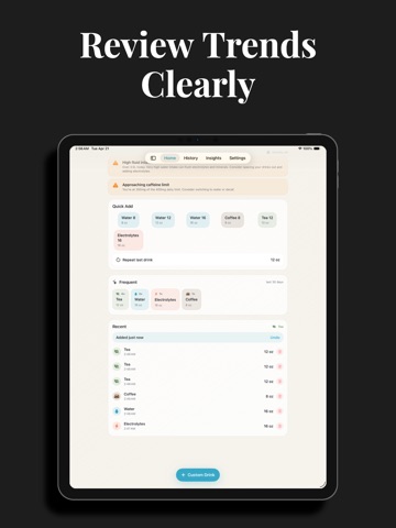 Vessel: Water Tracker iPad screenshot