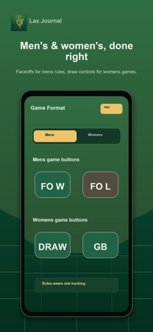 Lacrosse Stats & Scorekeeper iPhone screenshot