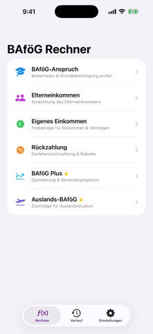 BAföG Rechner 2026 screenshot