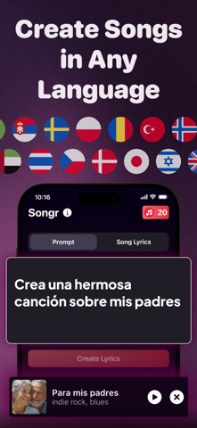 AI Music Song Generator: Songr iPhone screenshot