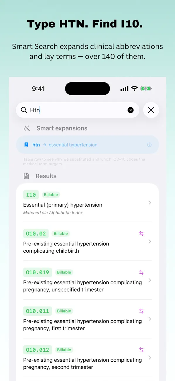Screenshot #1 pour ICD 10 2026