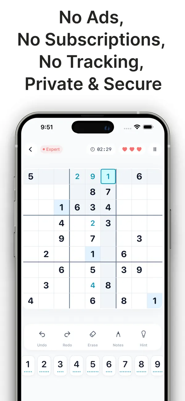 Screenshot #2 pour Sudoku - Classic Reimagined