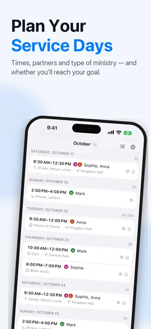 Ministry Time: Service Report screenshot 2