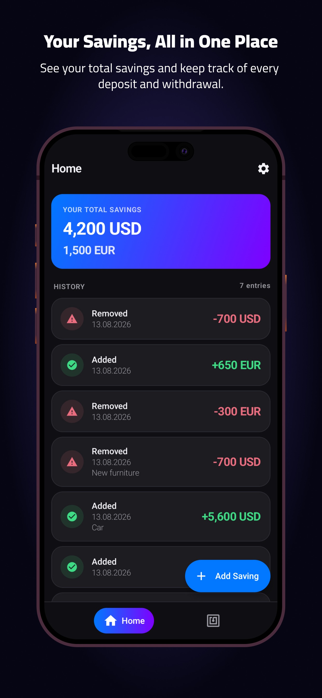 Screenshot 1 of Peles Savings