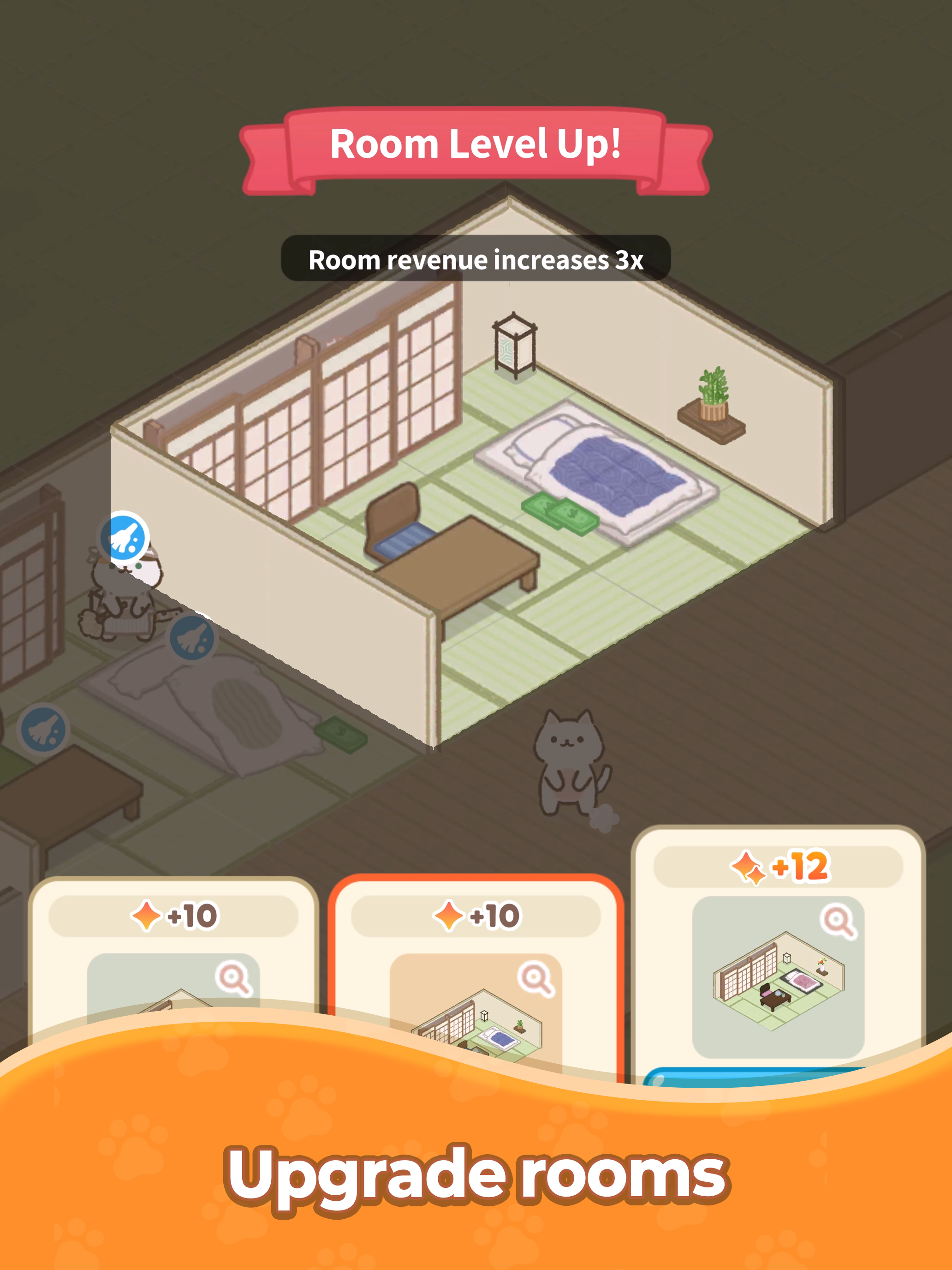 Cozy Cat Hotel: Idle Tycoon screenshot 16