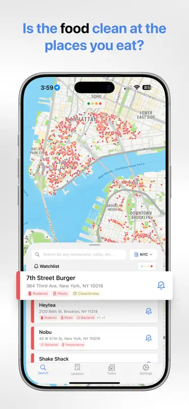 Sanity - Eat at Clean Places screenshot 1 of 5