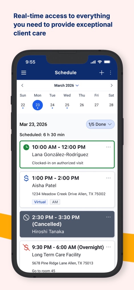 AlayaCare - alayacare-caregiver-daily-visit-schedule