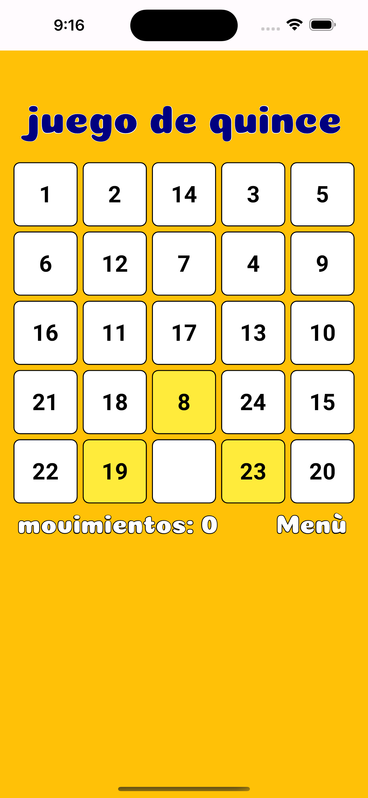 Juego del 15!