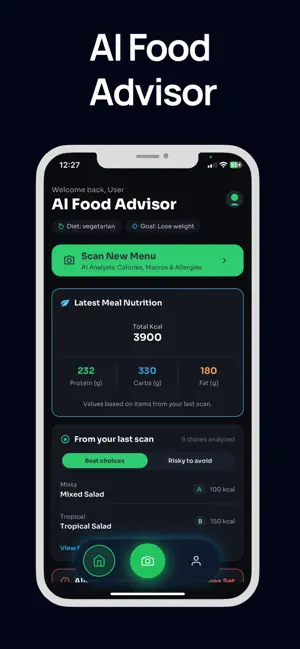 Food Menu Translator Nutrition screenshot 1