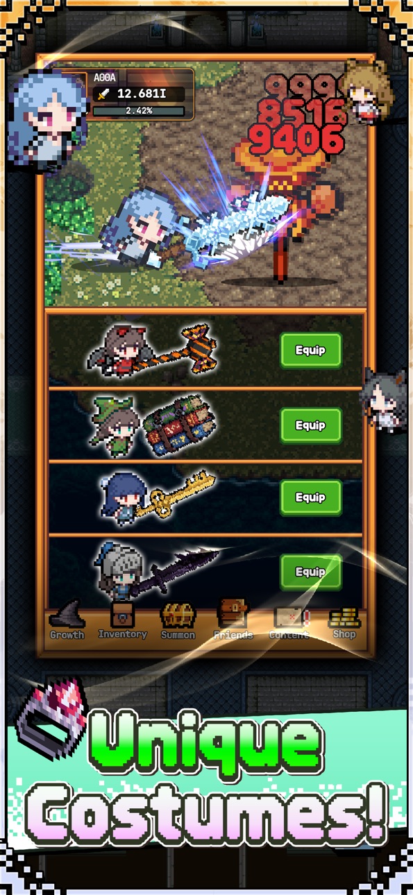 Legend of Witch : Idle RPG iOS Mod IPA screenshot 6 - iOS game interface