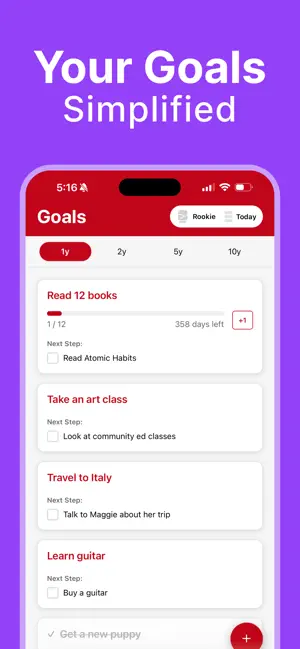 GoalChamp - Easy Goal Tracker screenshot 1