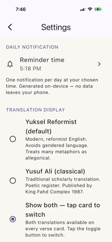 Quran Daily: Reflection Screenshot 5 of 5