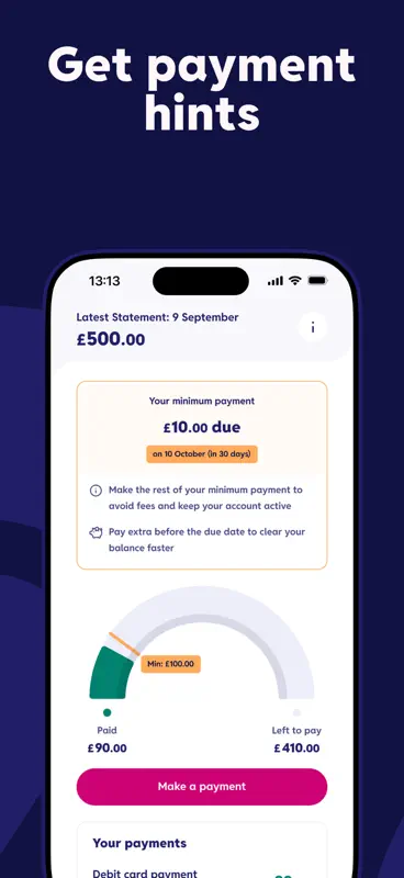 Vanquis Credit Card screenshot 3 of 7