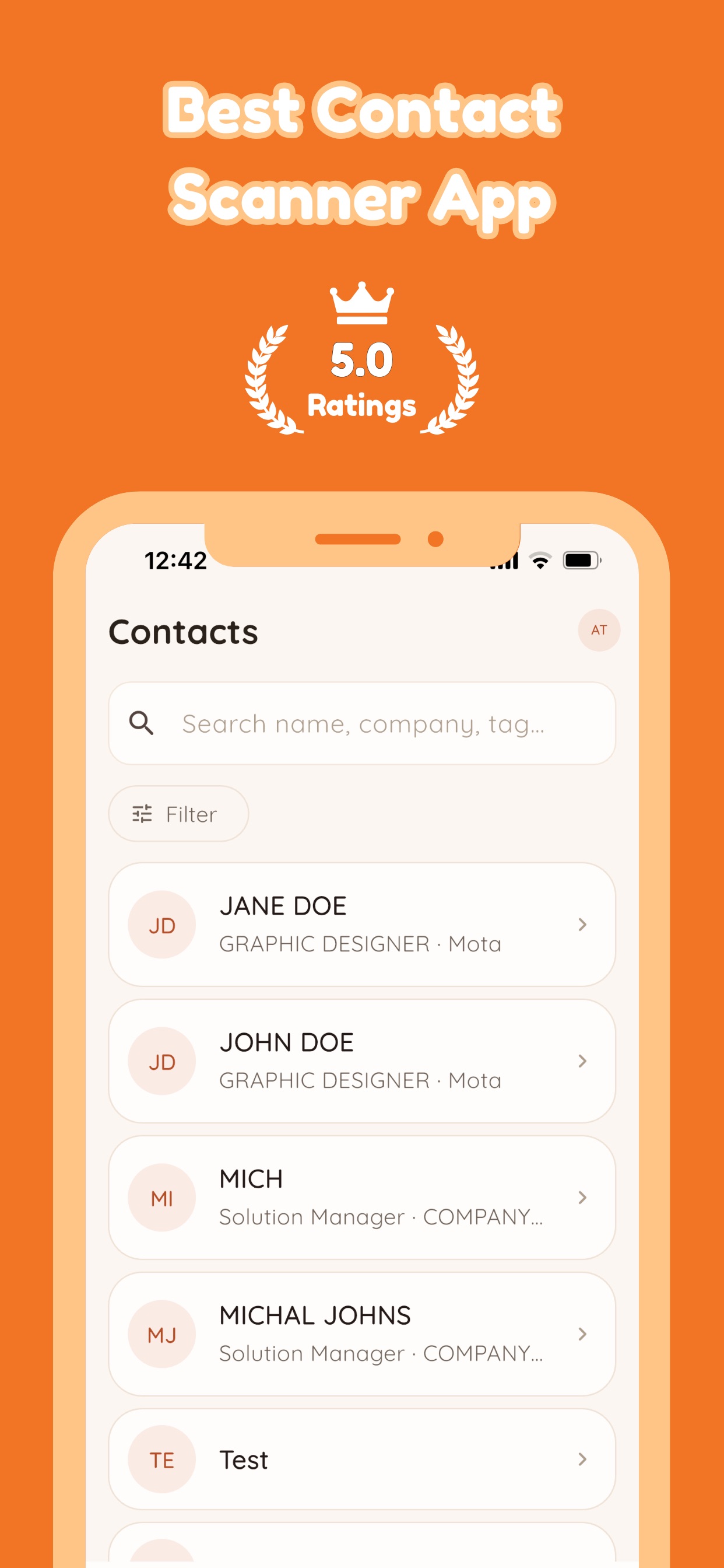 Screenshot 1 of ContactGraph - Card Scanner