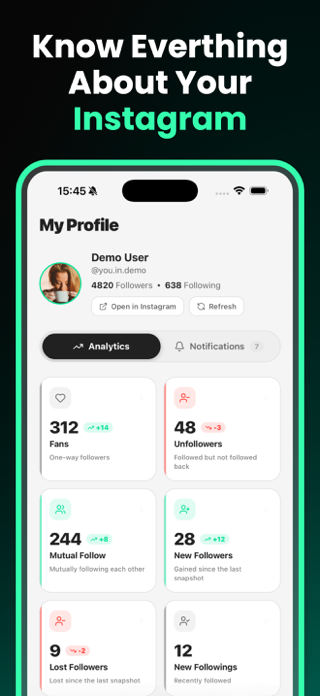 ReportAI - ig Profile Tracker Screenshot 2 of 6