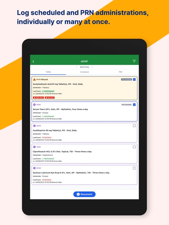 AlayaCare iPad screenshot 8 - Health & Fitness app