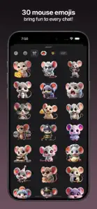 Mouse Emojis screenshot #2 for iPhone