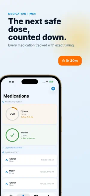 Fever & Meds Tracker - Brace screenshot 2