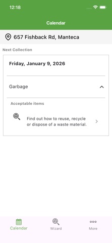 City of Manteca Waste App screenshot