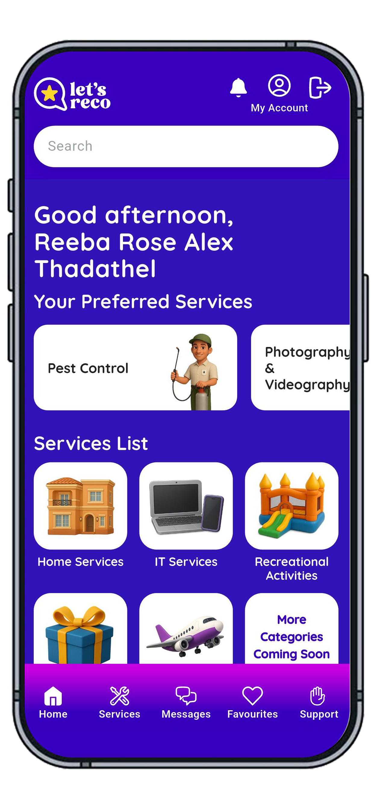 Let's Reco Customer App