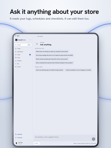 Handoff Shifts iPad screenshot