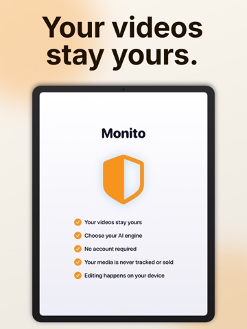 AI Video Editor: Monito iPad screenshot