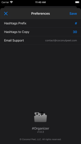 Hashtags Organizer & Composer screenshot