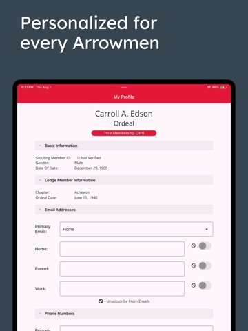 Order of the Arrow Members iPad screenshot