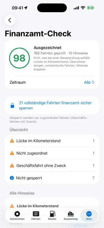 Fahrtenbuch GPS – NovaFahrt screenshot 6 of 8
