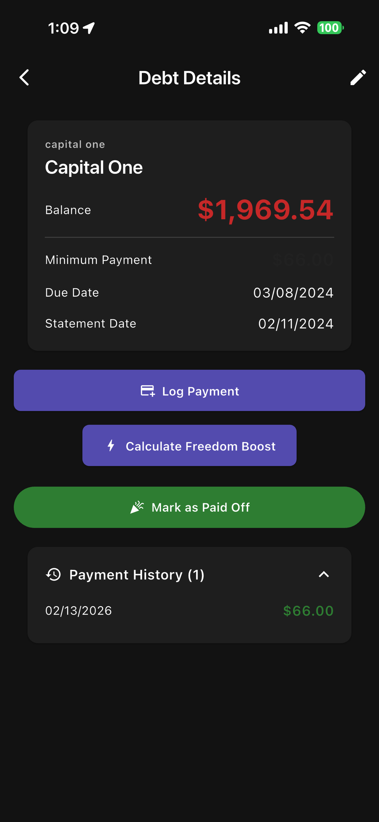 Buy My Freedom — Debt Payoff