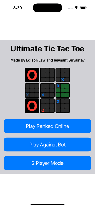 Ultimate Tic-Tac-Toe App Screenshot 1 of 5