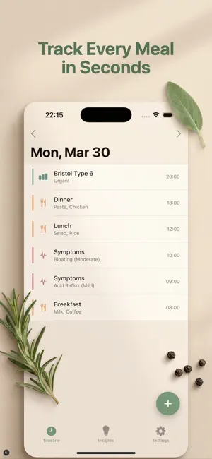 FoodFeel: IBS Symptom Tracker screenshot 1