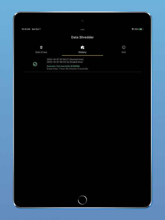 DataShredder iPad screenshot 5 - Utilities app