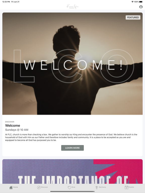 Free Life Church VA iPad screenshot 1 - Lifestyle app