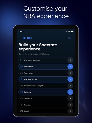 Spectate Sports: Basketball iPad screenshot