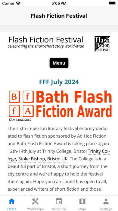 Flash Fiction Festival Screenshot 1 - AppWisp.com