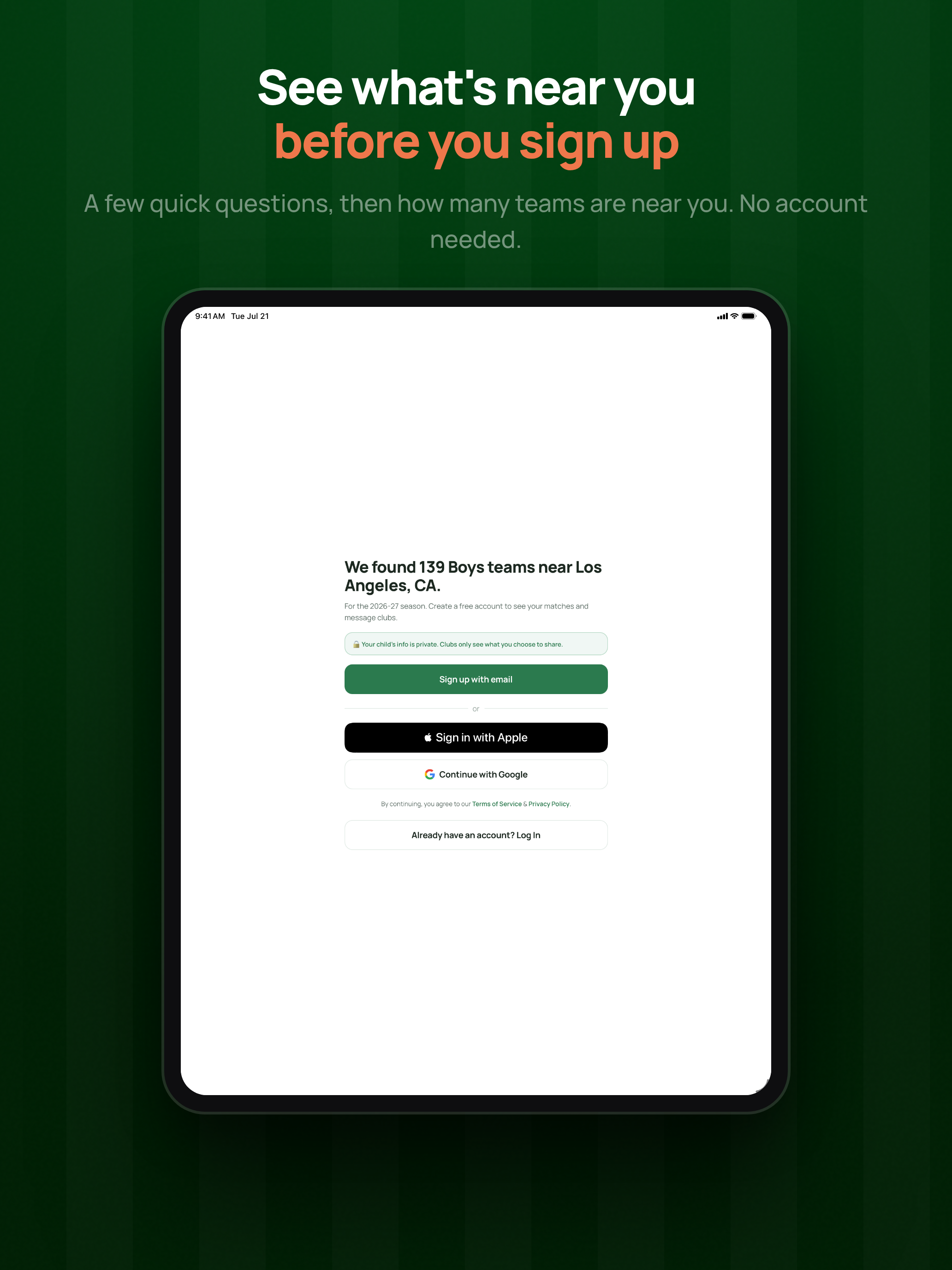 HomeTeam: Youth Soccer Finder screenshot 8