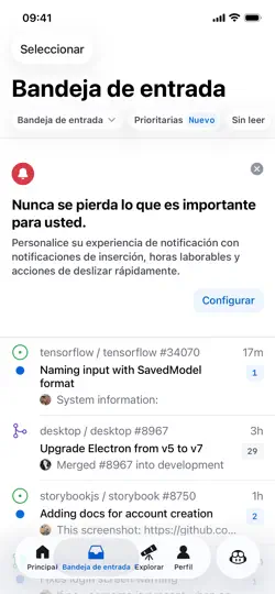Captura de pantalla de GitHub en iPhone 2