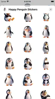 happy penguin stickers iphone screenshot 2